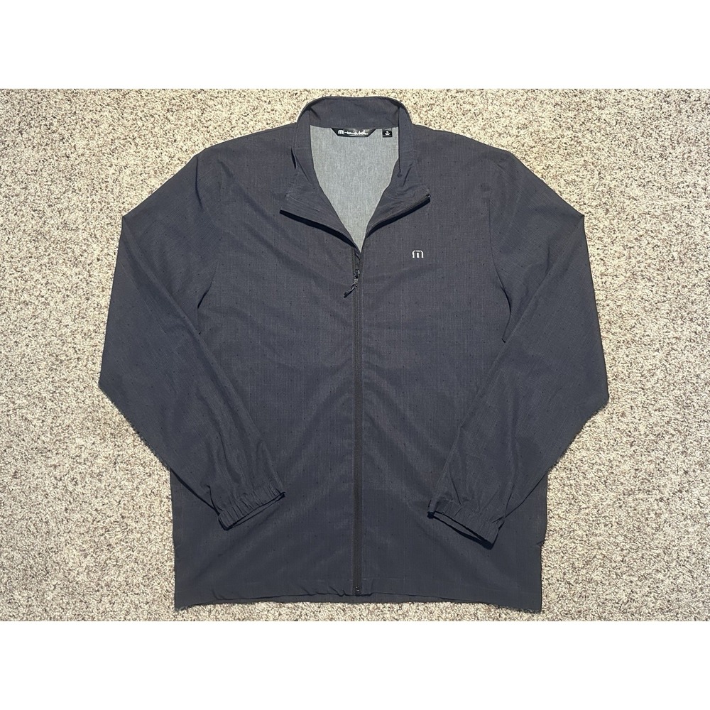 Travis Mathew Full Zip Golf Windbreaker Nylon Stretch Polka Dot XL